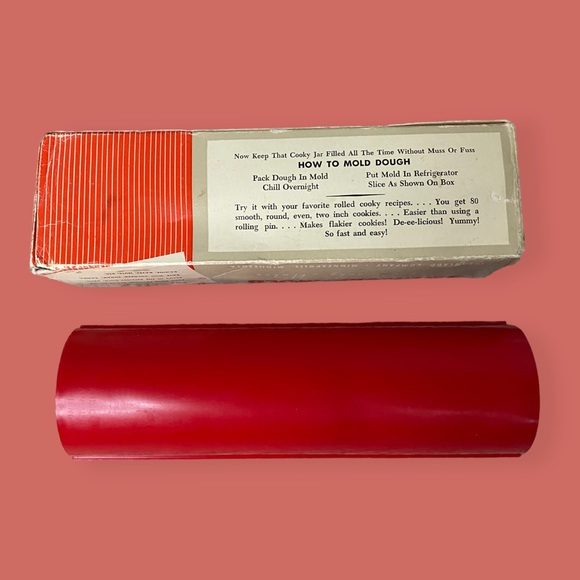 🍪 VTG REFRIGER-MOLD ICEBOX COOKY COOKIE MAKER FORM WITH RECIPES BY GLADD CO - Picture 3 of 7